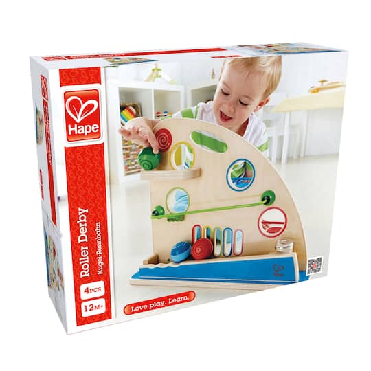 Hape Totally Amazing Roller Derby Wooden Marble Racing Toddler Toy